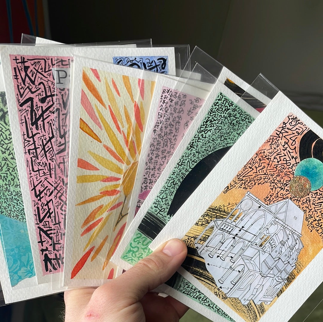 MYSTERY Watercolor collages